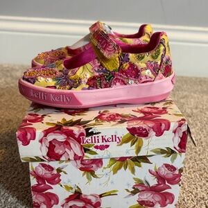 Pink Floral Kids Shoes